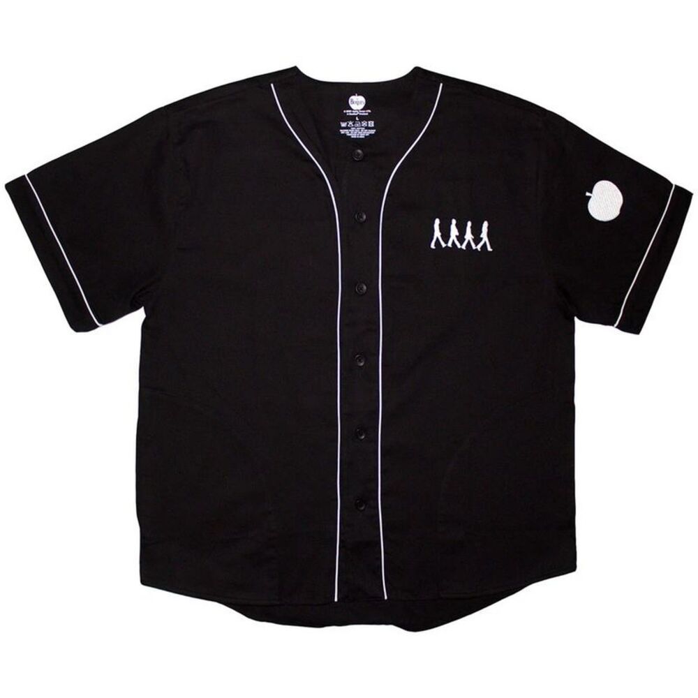 The Beatles Unisex Adult Walking Baseball Jersey / Black